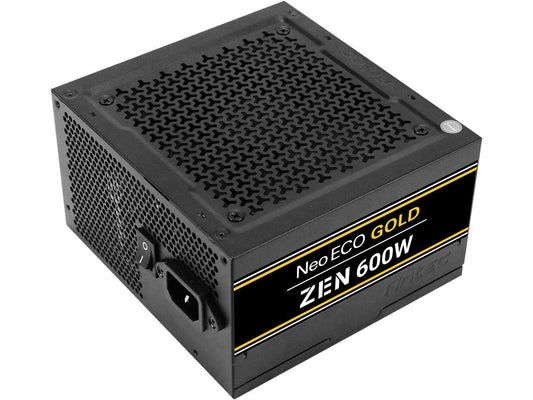 Antec NeoECO Gold Zen NE600G Zen Power Supply 600W, 80 PLUS GOLD Certified with 120mm Silent Fan, LLC + DC to DC Design, Japanese Caps, CircuitShield Protection, 5-Year Warranty