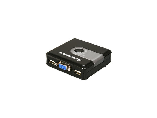 IOGEAR GCS42UW6 2-Port Compact USB VGA KVM with Built-in Cables