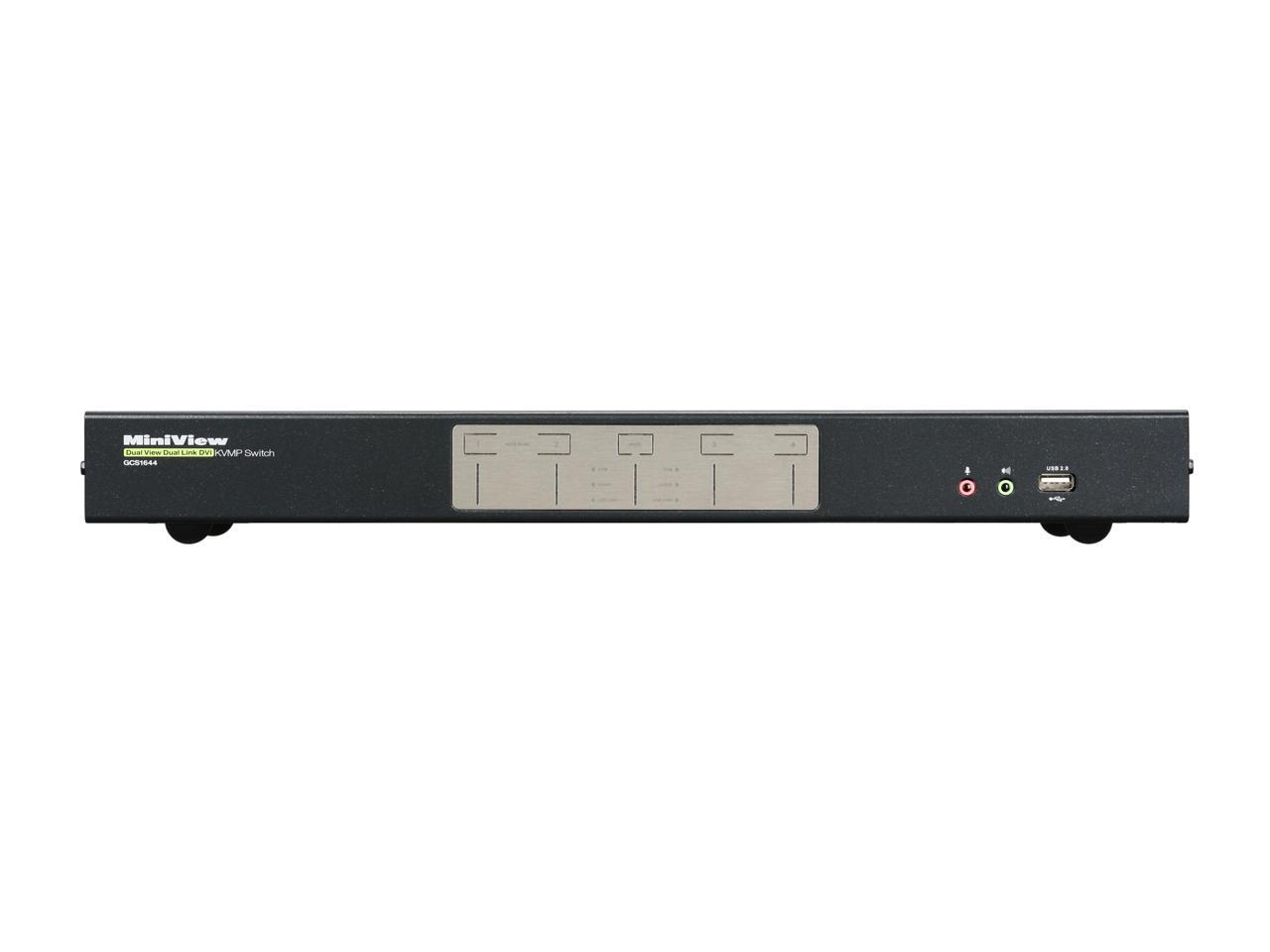 IOGEAR GCS1644 4-Port Dual View Dual-Link DVI KVMP Switch with Audio