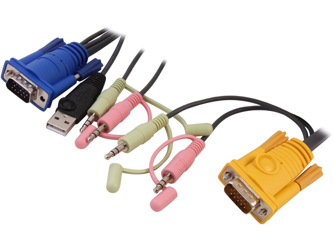 IOGEAR 6ft. 6" USB KVM Cable with Audio G2L5302U