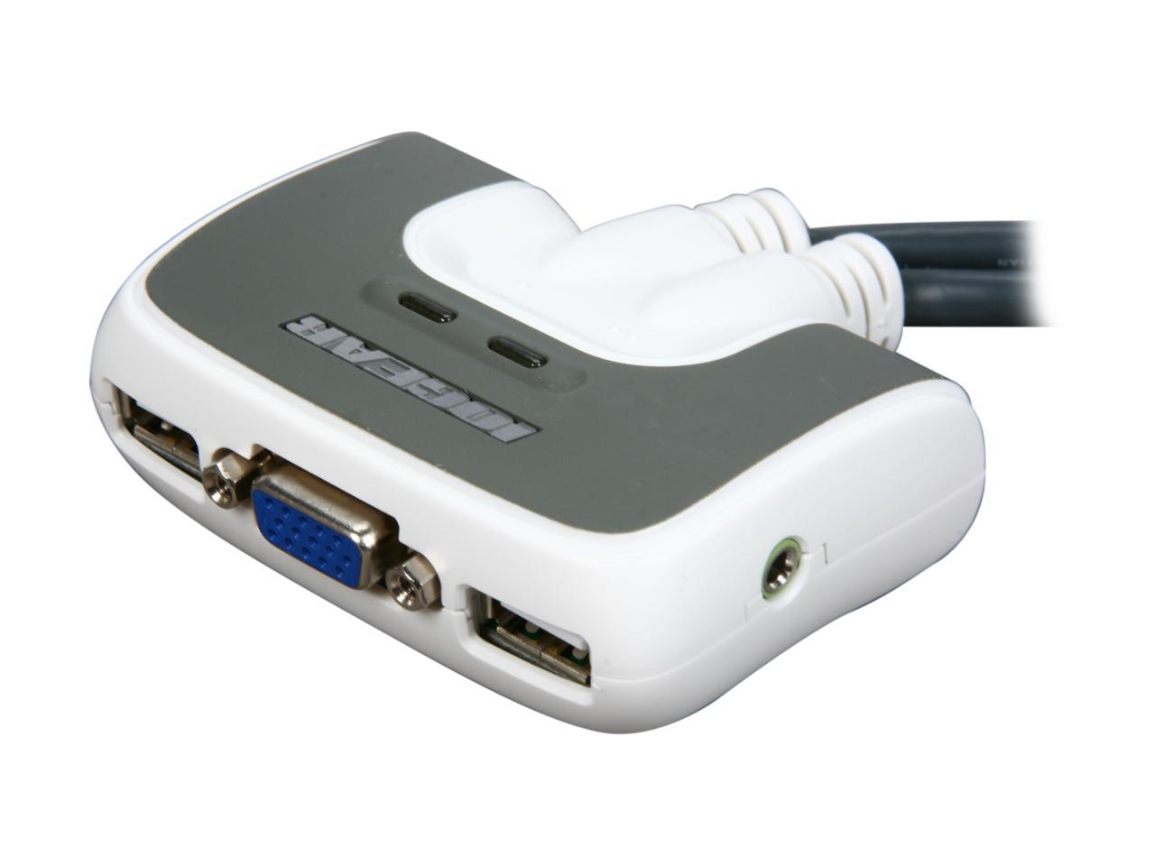 IOGEAR GCS632UW6 MiniView Micro USB PLUS 2-Port KVM Switch