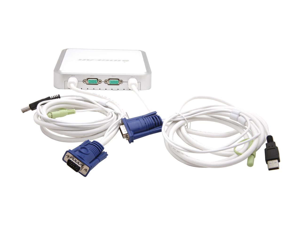 IOGEAR GCS634UW6 MiniView 4-Port USB KVM Switch