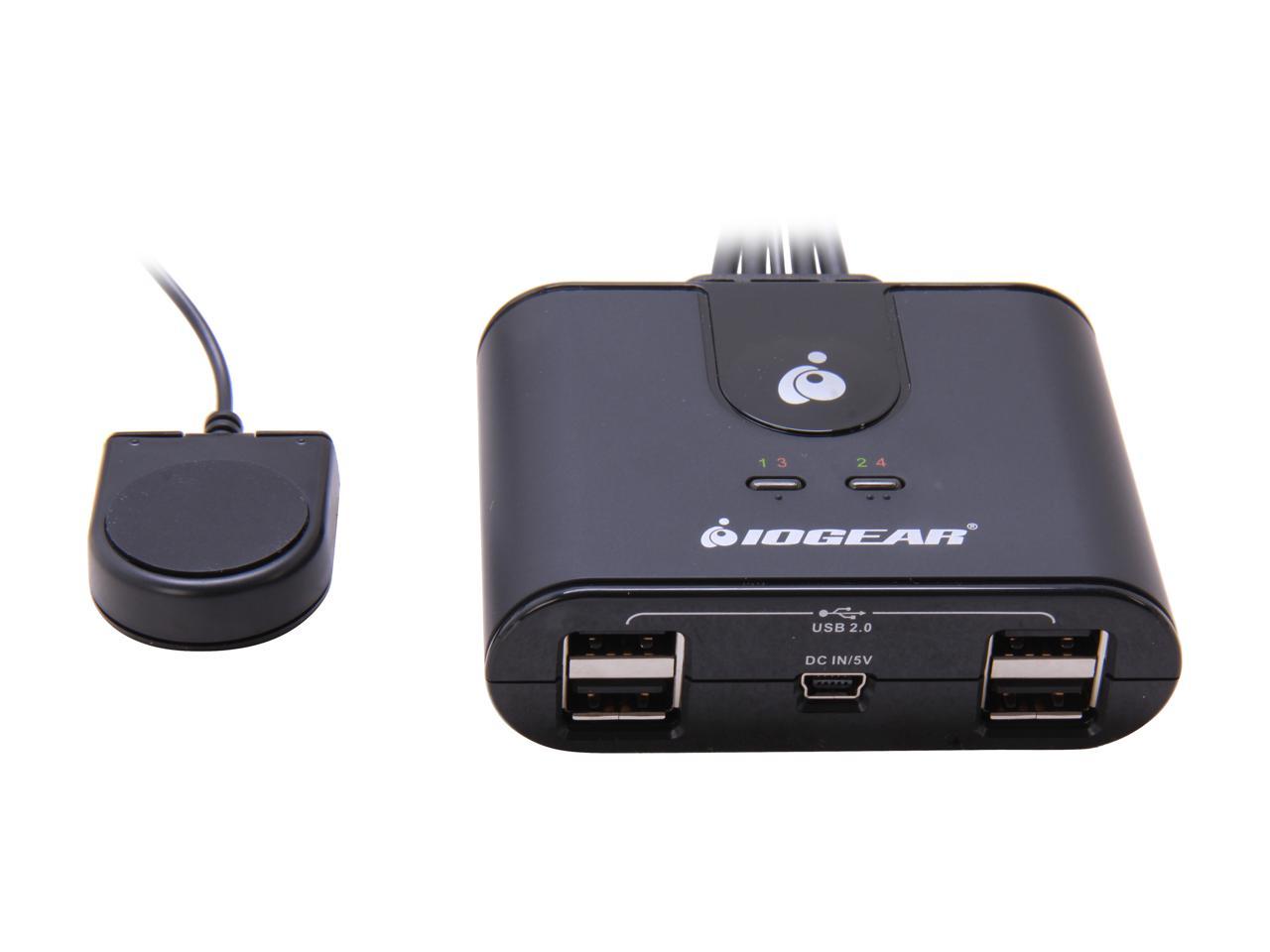 IOGEAR GUS404 4x4 USB 2.0 Peripheral Sharing Switch