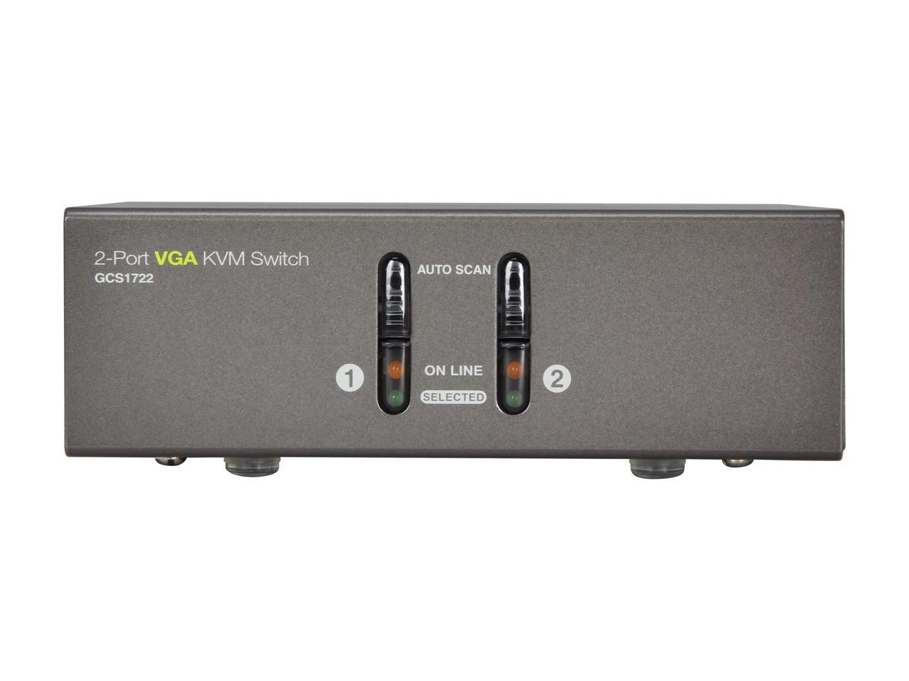 IOGEAR GCS1722 2 Port VGA KVM Switch w/ PS2 & USB