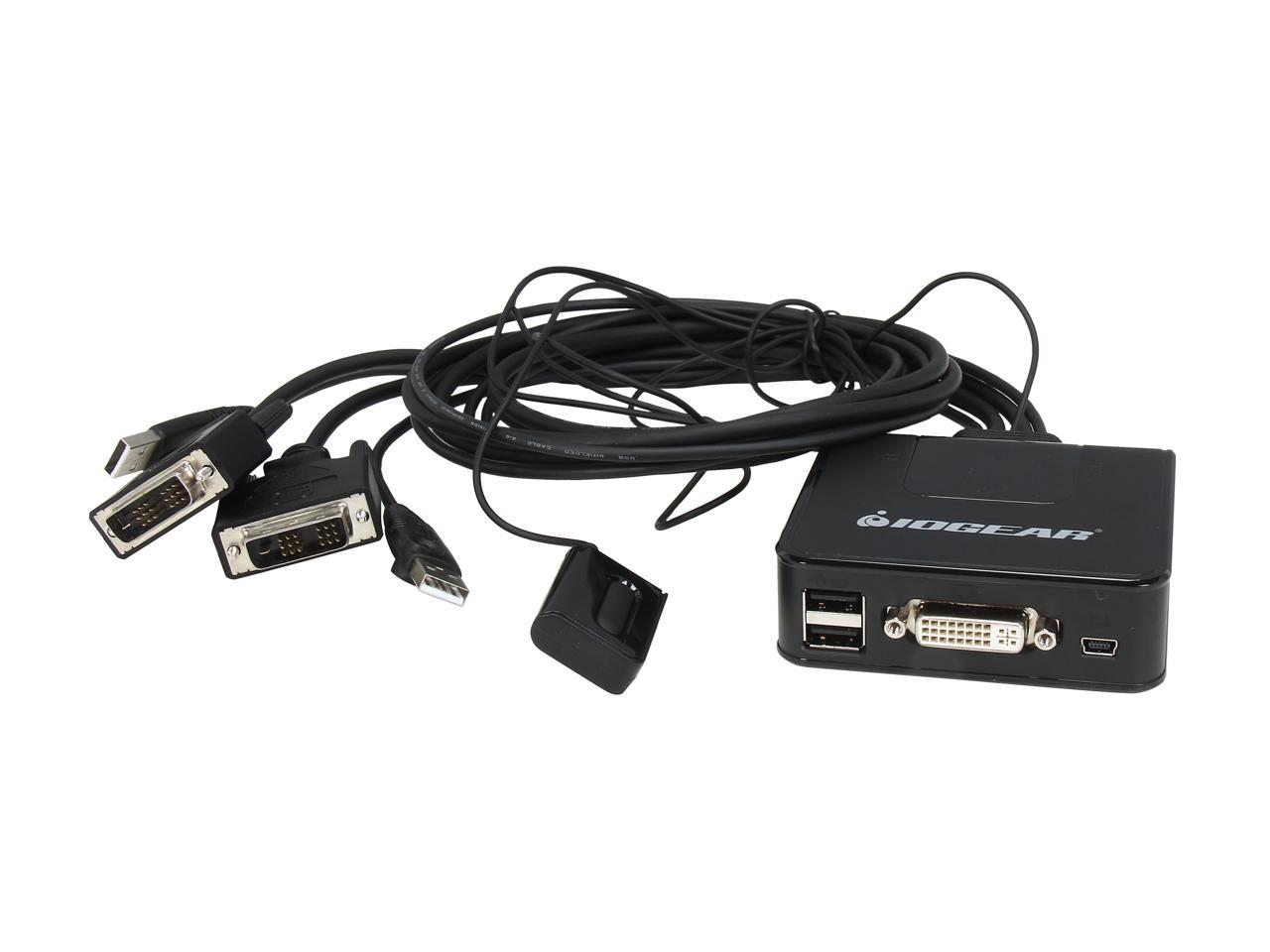 IOGEAR GCS922U 2-Port USB DVI Cable KVM Switch