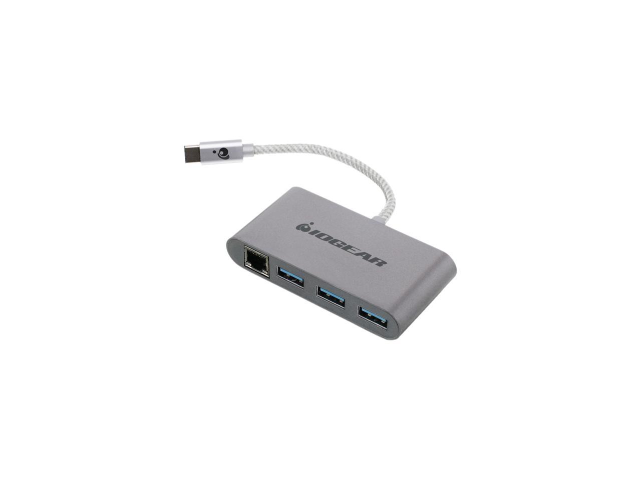 IOGEAR GUH3C34 HUB-C Gigalinq USB-C to USB-A Hub with Ethernet Adapter