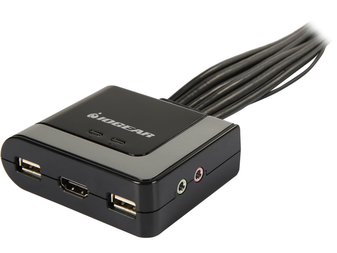 IOGEAR GCS62HMDPKIT 2-Port HDMI and Mini DisplayPort Cable KVM Kit with Audio