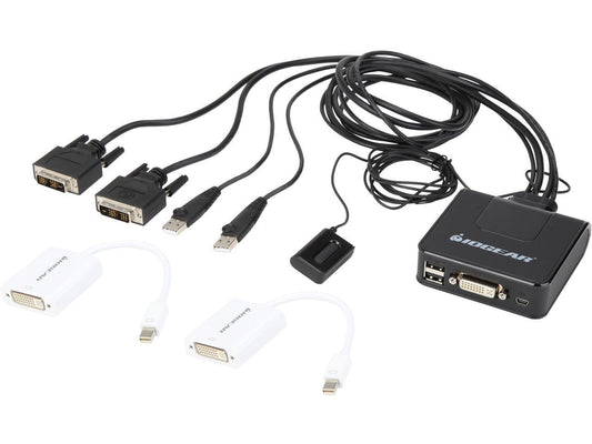 IOGEAR GCS922MDPKIT 2-Port DVI and Mini DisplayPort Cable KVM Kit