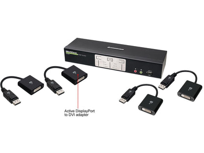 IOGEAR GCS1642DPKIT 2-Port Dual-Link Dual View DVI and DisplayPort KVMP Kit (TAA Compliant)