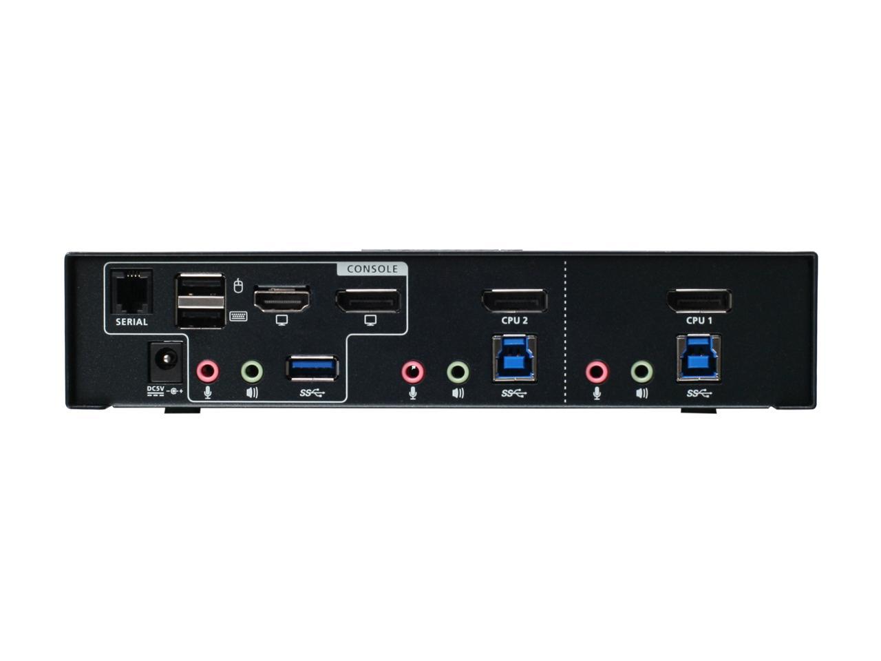 IOGEAR GCS1932M 2-Port 4K DisplayPort KVMP Switch with Dual Video Out and RS-232