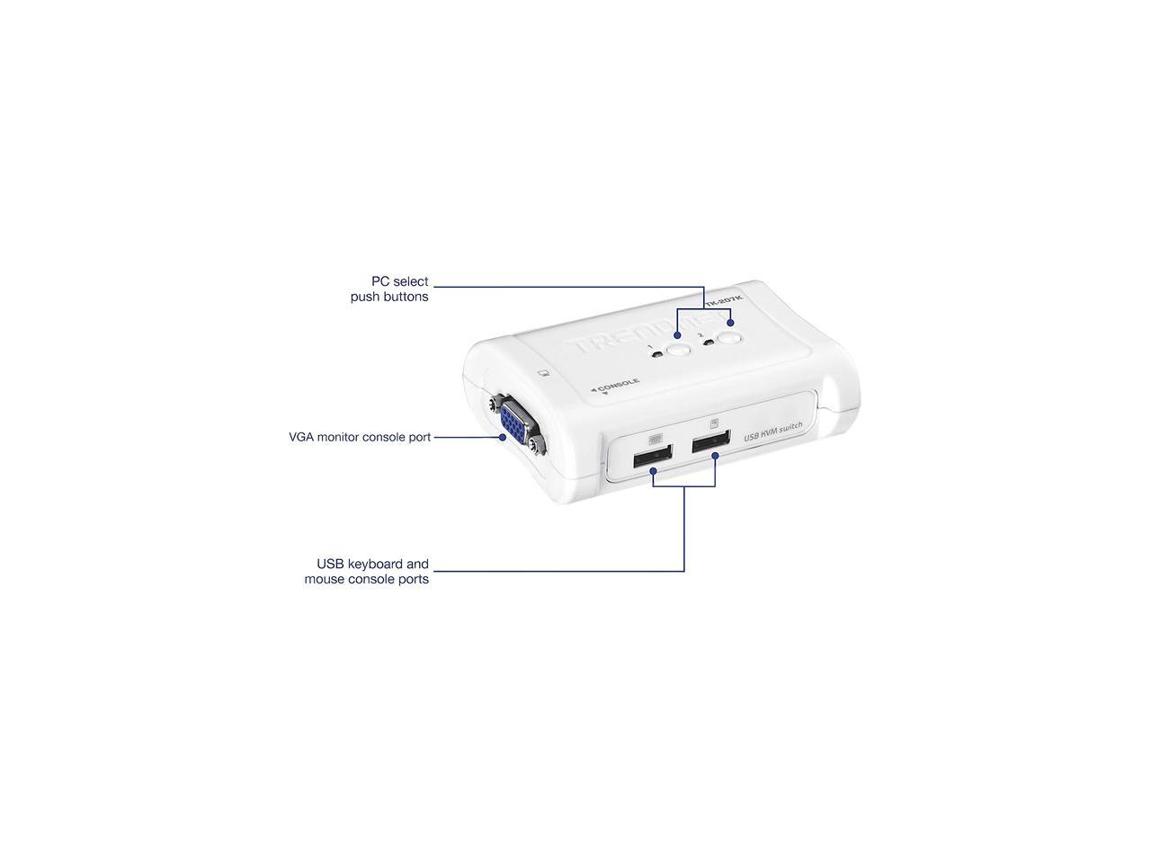 TRENDnet TK-207K 2-Port USB KVM Switch