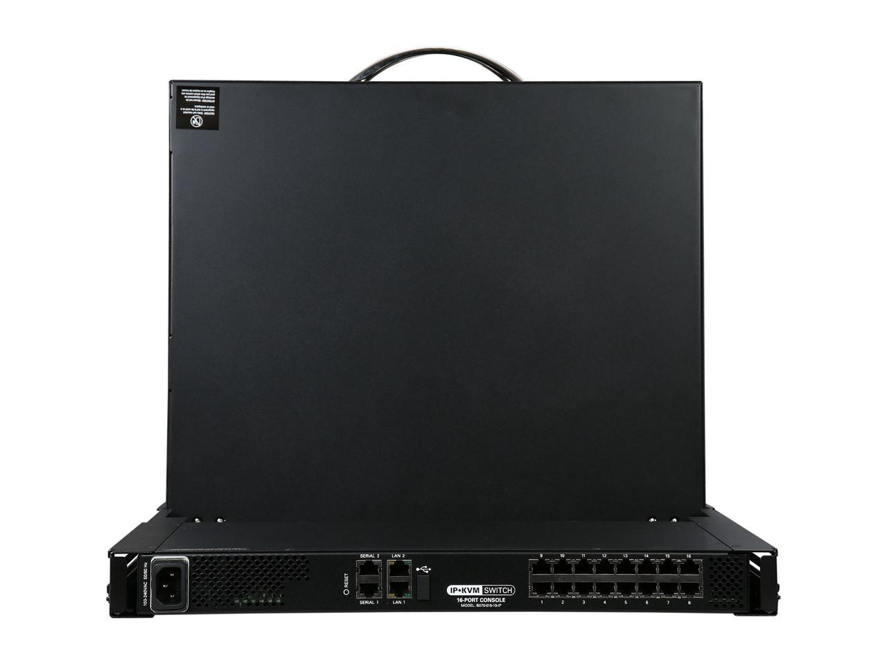 Tripp Lite 16-Port Cat5 1U Rack-Mount 1+1 User Console KVM Switch with 19-in. LCD and IP Remote Access (B070-016-19-IP)