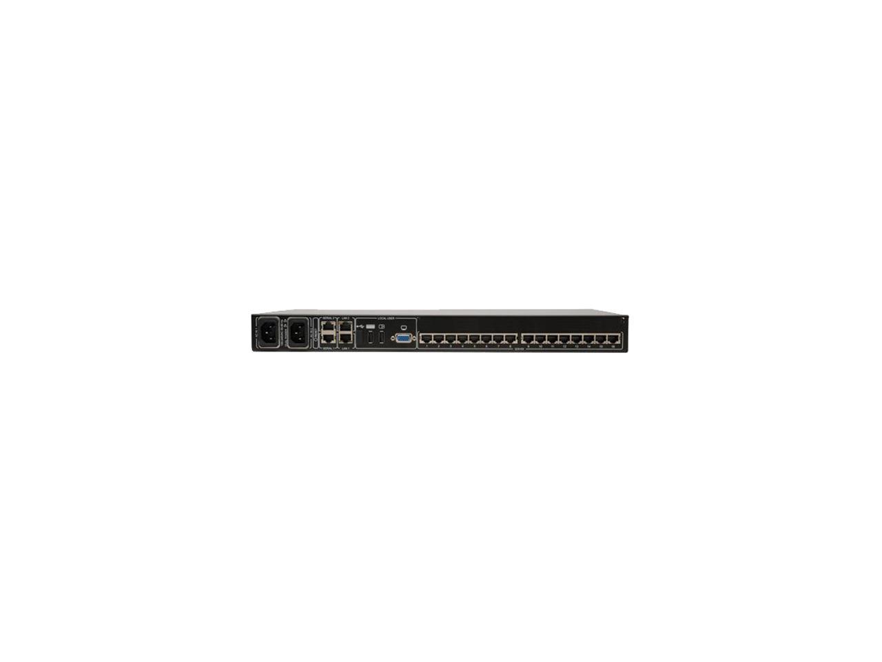 Tripp Lite 16-Port Cat5 1U Rack-Mount KVM Switch with IP Remote Access, 2+1 User, VGA, USB (B072-016-IP2)