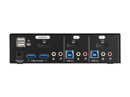 Tripp Lite 2-Port DisplayPort KVM Switch with Audio, Cables & USB 3.0 Hub (B004-DPUA2-K)