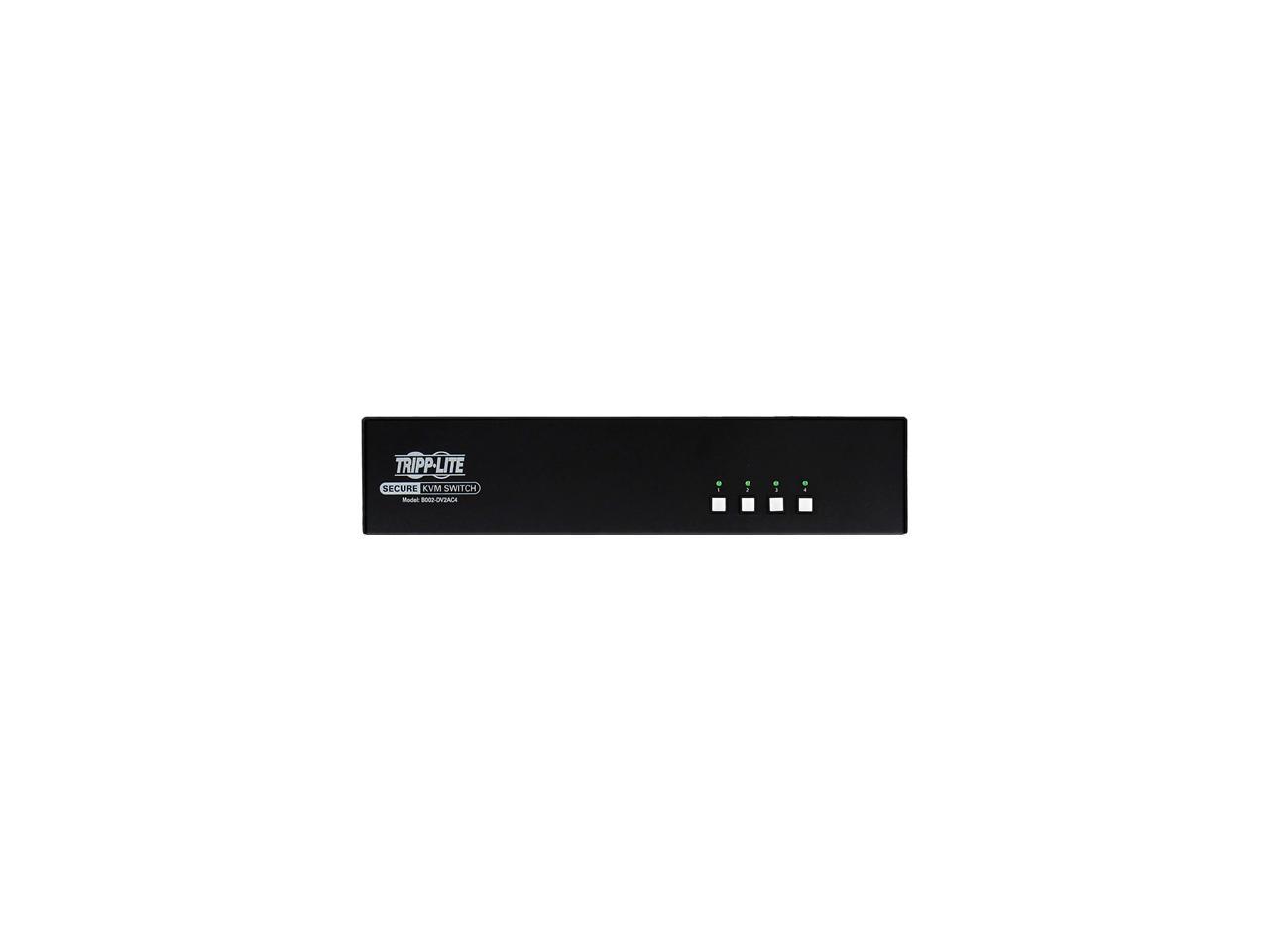 Tripp Lite 4 Port Secure KVM Switch, DVI to DVI, Dual Monitor, NIAP PP3.0 Certified, Audio, Common Access Card, TAA-Compliant (B002-DV2AC4)