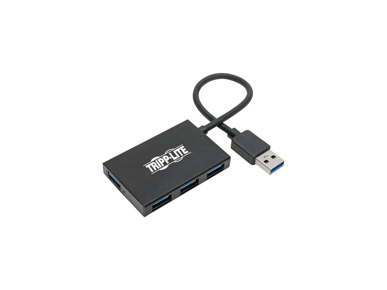 Tripp Lite USB 3.0 SuperSpeed Slim Hub, 5 Gbps - 4 USB-A Ports, Portable, Aluminum