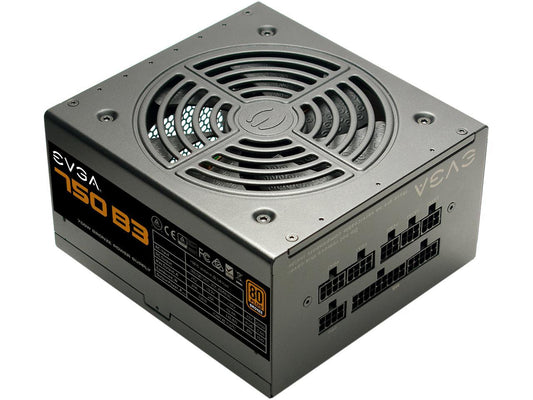 EVGA 750 B3, 80 Plus BRONZE 750W, Fully Modular, EVGA ECO Mode,Compact 160mm Size, Power Supply 220-B3-0750-V1