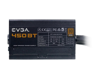 EVGA 450 BT 100-BT-0450-K1 450W ATX12V / EPS12V 80 PLUS BRONZE Certified Non-Modular Active PFC Power Supply