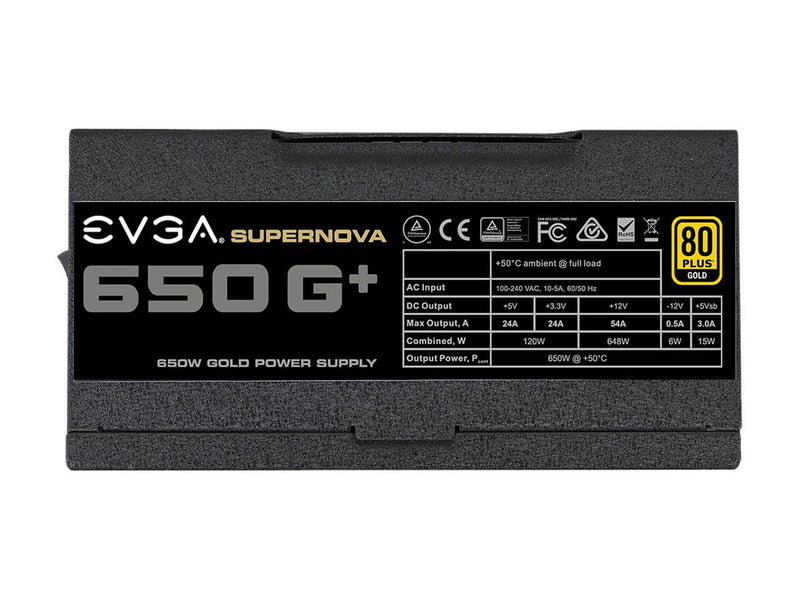 EVGA SuperNOVA 650 G+, 80 Plus Gold 650W, Fully Modular, FDB Fan, 10 Year Warranty, Includes Power ON Self Tester, Power Supply 120-GP-0650-X1