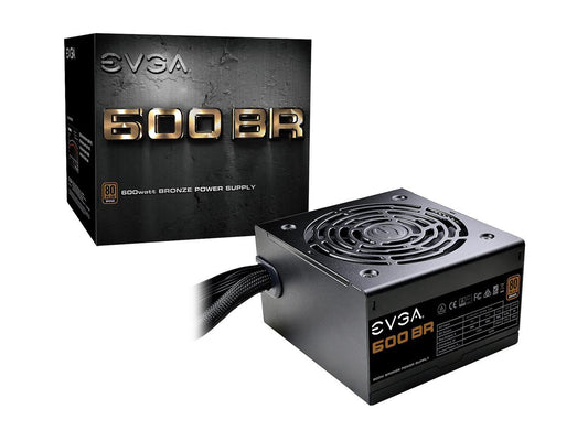 EVGA 600 BR 100-BR-0600-K1 600W ATX12V / EPS12V SLI CrossFire 80 PLUS BRONZE Certified Non-Modular Active PFC Power Supply