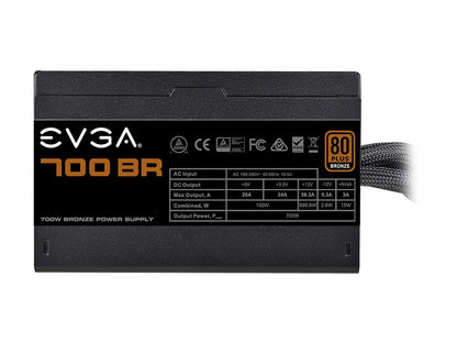 EVGA 700 BR 100-BR-0700-K1 700W ATX12V / EPS12V SLI CrossFire 80 PLUS BRONZE Certified Non-Modular Power Supply