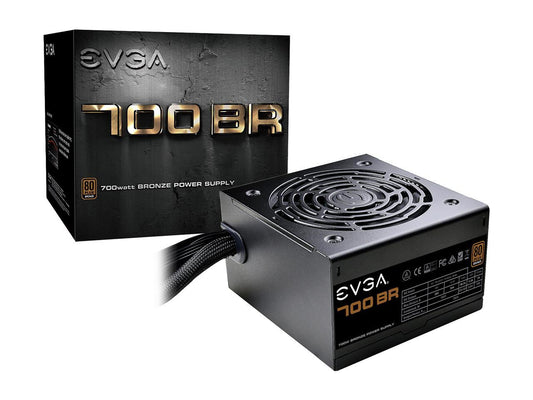 EVGA 700 BR 100-BR-0700-K1 700W ATX12V / EPS12V SLI CrossFire 80 PLUS BRONZE Certified Non-Modular Power Supply