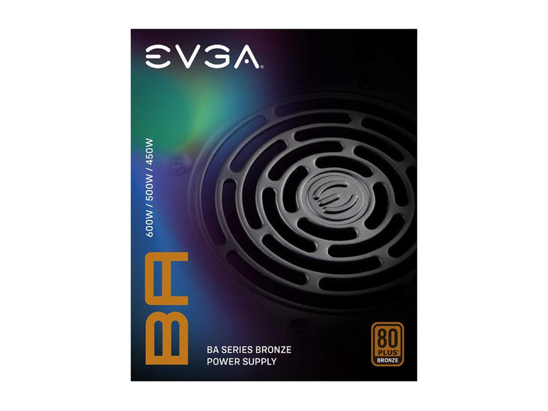 EVGA 500 BA 100-BA-0500-K1 500W ATX12V / EPS12V SLI CrossFire 80 PLUS BRONZE Certified Non-Modular Active PFC Power Supply