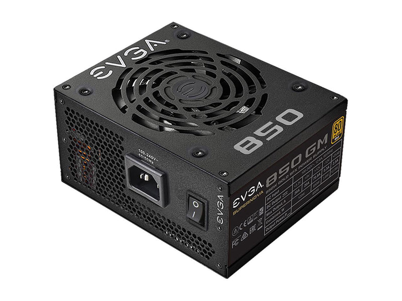 EVGA SuperNOVA 850 GM 123-GM-0850-X1 850W Fully Modular, ECO Mode with FDB Fan, Includes Power ON Self Tester, SFX Form Factor Power Supply