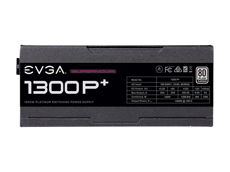 EVGA SuperNOVA 1300 P+ 220-PP-1300-X1 1300 W ATX12V / EPS12V 80 PLUS PLATINUM Certified Full Modular Active PFC Power Supply