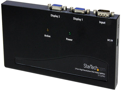 StarTech.com 2 Port High Resolution VGA Video Splitter - 350 MHz ST122PRO