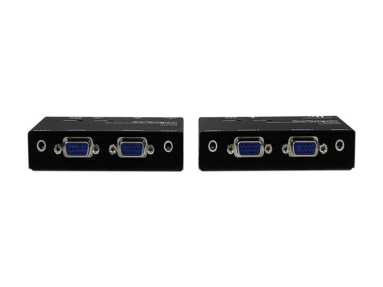 StarTech.com ST122UTPA VGA Video Extender over Cat 5 with Audio - Up to 500ft (150m) - VGA over Cat5 Extender - 1 Local and 1 Remote