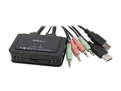 StarTech.com SV211HDUA KVM Switch with Audio and Remote Switch – USB Powered