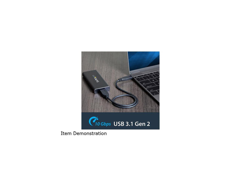 StarTech.com SM21BMU31C3 M.2 SSD Enclosure for M.2 SATA SSDs - USB 3.1 (10Gbps) with USB-C Cable - External Enclosure for USB-C Host - Aluminum