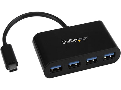 StarTech.com HB30C4AB USB C Hub - 4 Port USB C to USB-A (4x) - Bus Powered USB Hub - USB Type C to USB Hub - USB-C to USB - USB 3.1 Type C