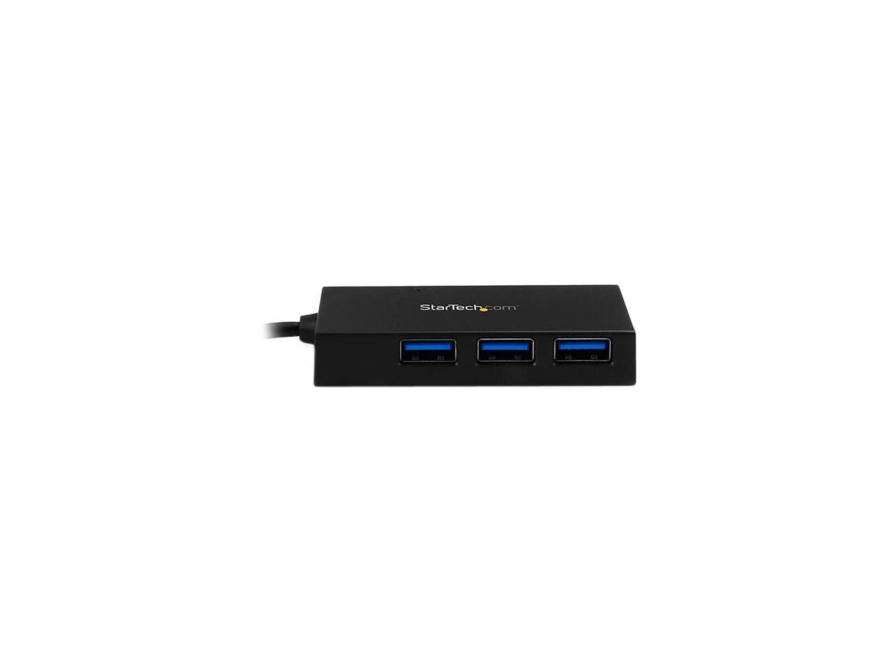 StarTech HB30C4AFS 4 Port USB C Hub - C to 4 x A - USB 3.0 Hub - 4 Port USB Hub with Power Adapter - USB C to USB Adapter - USB Multiport Hub