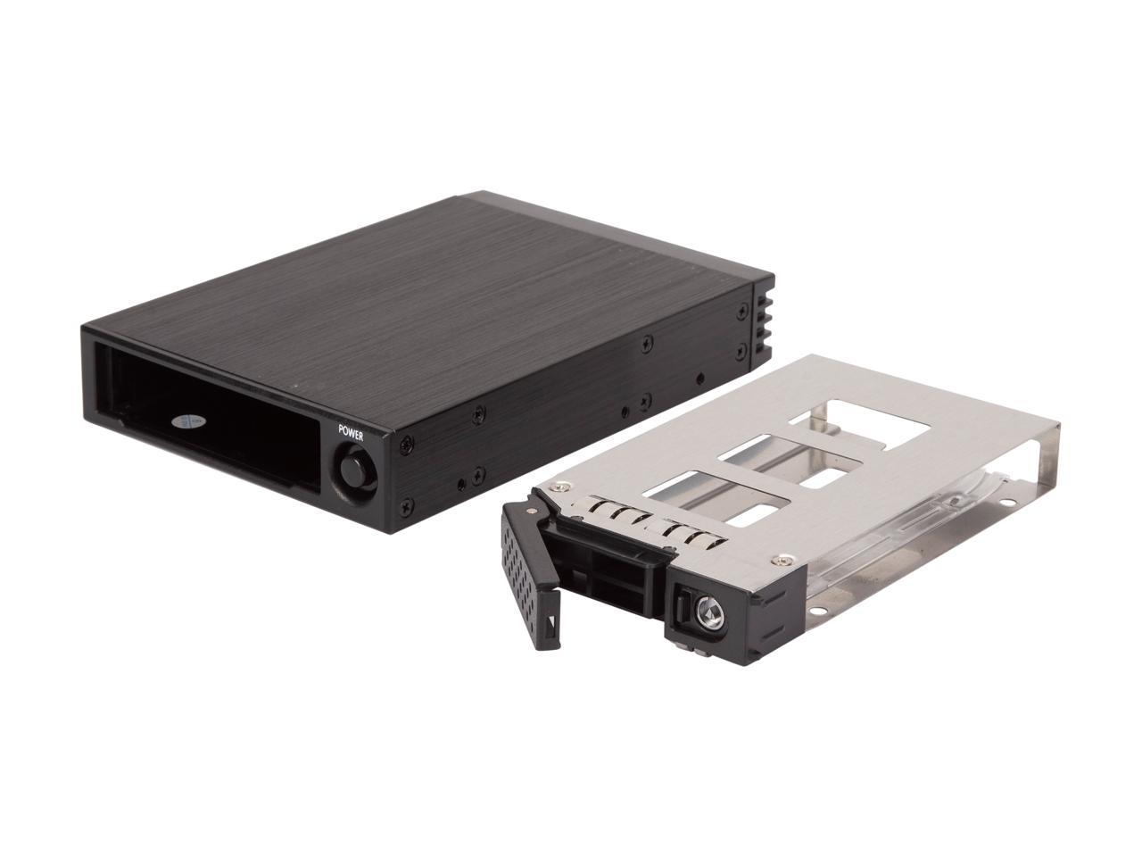 Athena Power BP-SAC3121AB 1 x 3.5" Bay for 2.5" SSD/HDD with Tray Design Key Lock, Aluminum Frame with Stainless Tray