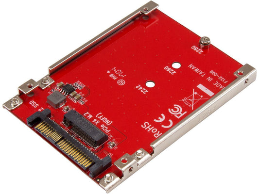 StarTech U2M2E125 M.2 to U.2 Adapter - for 1 x M.2 NVMe SSD - U.2 (SFF-8639) Host Interface - SSD M.2 - NVME M.2 SSD - M.2 PCIe SSD - M.2 Drive