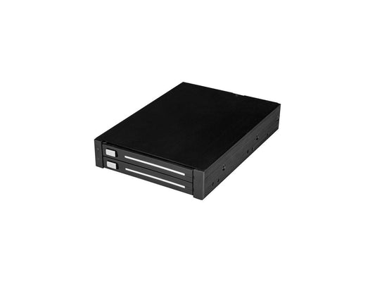 StarTech HSB225S3R HDD Rack - Dual Bay 2.5in SATA Rack - for 3.5in Bay - Trayless - RAID - Removable Hard Drive Bay - Hot Swap Cage