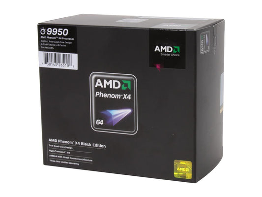 AMD Phenom 9950 X4 Black Edition Agena Quad-Core 2.6 GHz Socket AM2+ 140W HD995ZFAGHBOX Processor