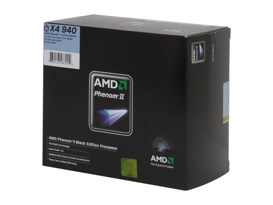 AMD Phenom II X4 940 Black Edition Deneb Quad-Core 3.0 GHz Socket AM2+ 125W HDZ940XCGIBOX Processor