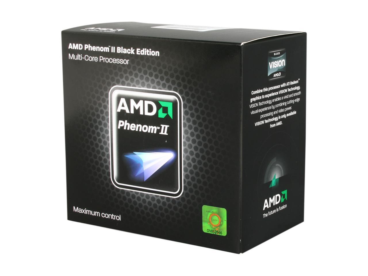 AMD Phenom II X6 1100T Black Edition Thuban 6-Core 3.3GHz, 3.7GHz Turbo Socket AM3 125W HDE00ZFBGRBOX Desktop Processor