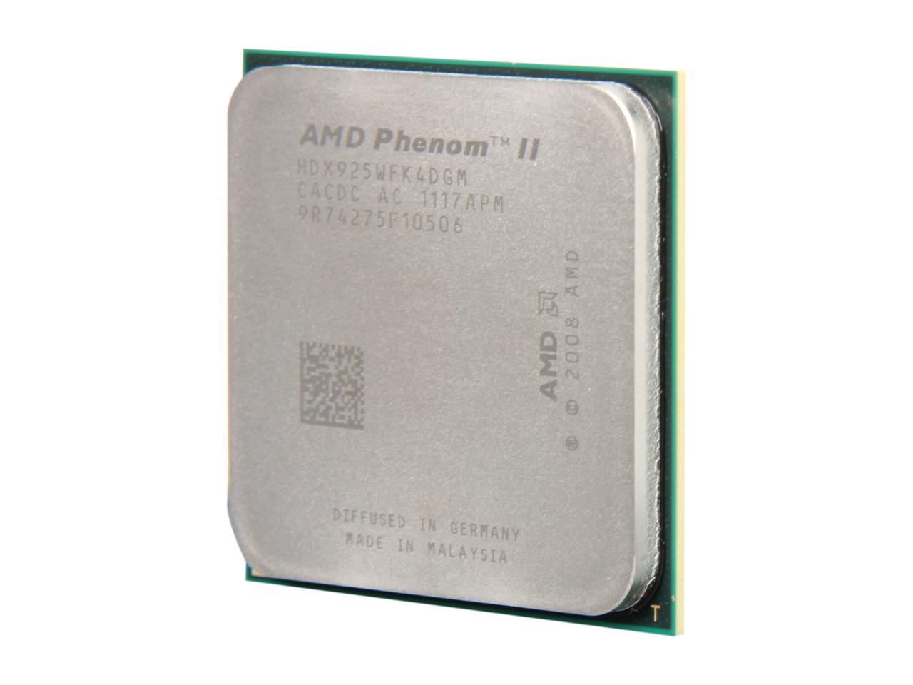 AMD Phenom II X4 925 Deneb Quad-Core 2.8 GHz Socket AM3 95W HDX925WFK4DGM Desktop Processor