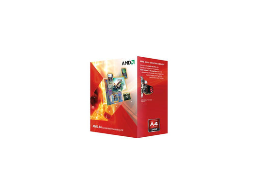 AMD A4-3300 Llano Dual-Core 2.5 GHz Socket FM1 65W AD3300OJHXBOX Desktop APU (CPU + GPU) with DirectX 11 Graphic AMD Radeon HD 6410D