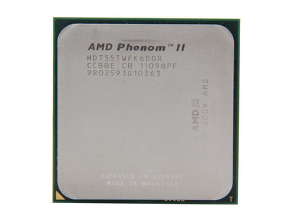 AMD Phenom II X6 1055T Thuban 6-Core 2.8GHz (3.3GHz Turbo Boost) Socket AM3 95W HDT55TWFK6DGR Desktop Processor