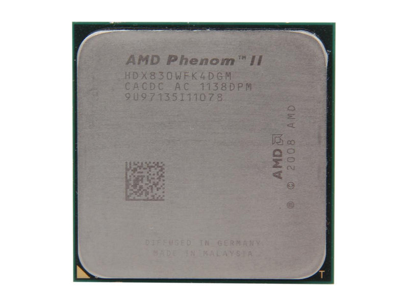 AMD Phenom II X4 830 Deneb Quad-Core 2.8 GHz Socket AM3 95W HDX830WFK4DGM Desktop Processor