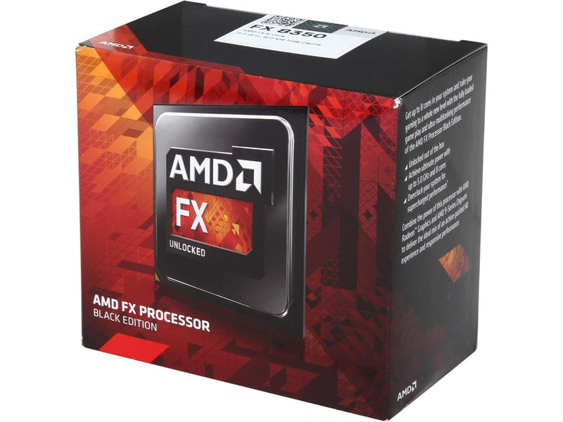 AMD FX-8350 Black Edition Vishera 8-Core 4.0 GHz (4.2 GHz Turbo) Socket AM3+ 125W FD8350FRHKBOX Desktop Processor
