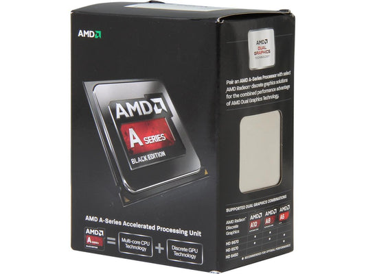 AMD A8-6600K Richland Quad-Core 3.9 GHz Socket FM2 100W AD660KWOHLBOX Desktop Processor - Black Edition AMD Radeon HD 8570D