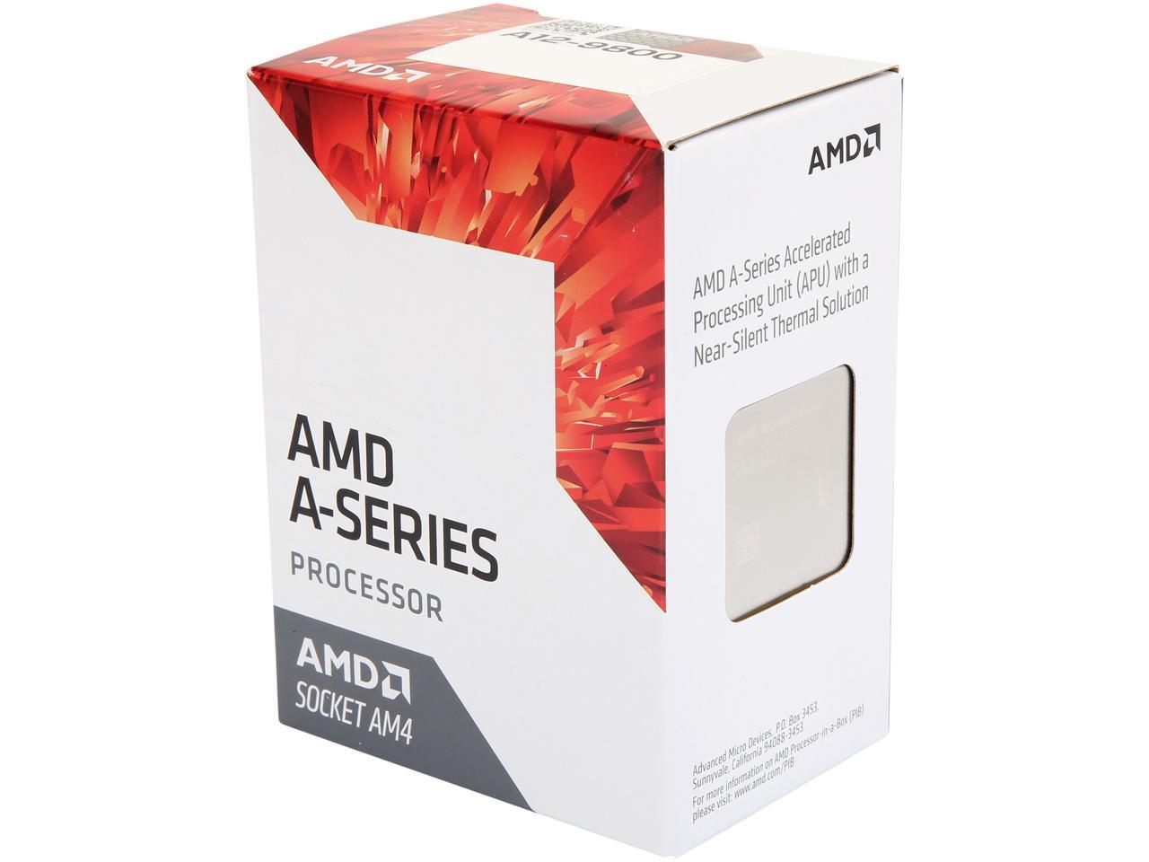 AMD A12-9800 Bristol Ridge Quad-Core 3.8 GHz Socket AM4 65W AD9800AUABBOX Desktop Processor Radeon R7