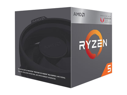 AMD RYZEN 5 2400G Quad-Core 3.6 GHz (3.9 GHz Max Boost) Socket AM4 65W YD2400C5FBBOX Desktop Processor