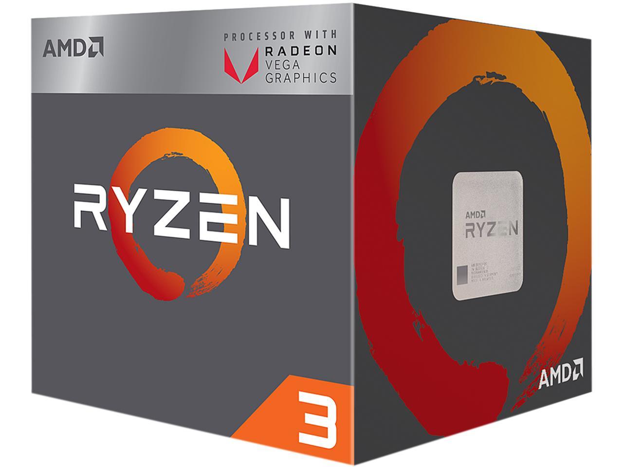 AMD RYZEN 3 2200G Quad-Core 3.5 GHz (3.7 GHz Max Boost) Socket AM4 65W YD2200C5FBBOX Desktop Processor